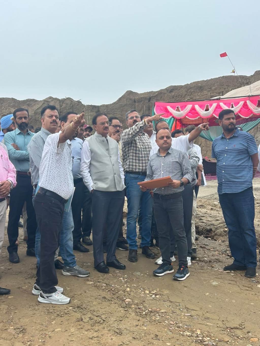 Industries Minister Harshwardhan Chauhan inspects Bulk Drug Park project emphasizes timely implementation